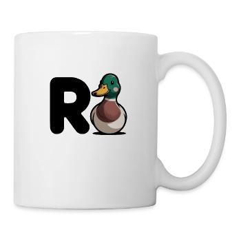 Chemise de canard drôle – Lettres Cartoon Design - Mug blanc - blanc - Droite