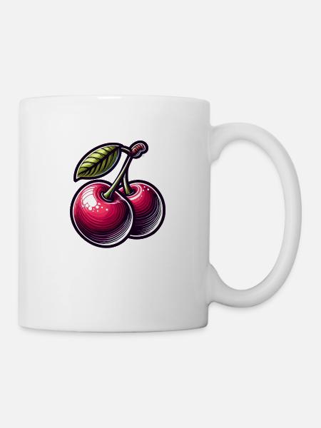 Passionskirschen - Tasse - Weiß