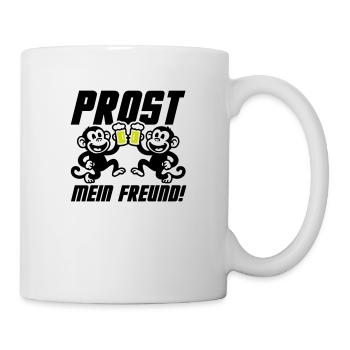 Prost Mein Freund Bier - Tasse - Weiß - Rechts