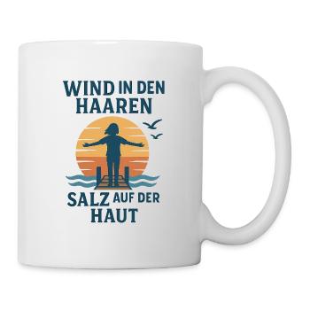 Wind Meer und Sonne - Tasse - Weiß - Rechts