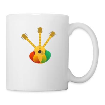 abstrait trois guitare acoustique - Mug blanc - blanc - Droite