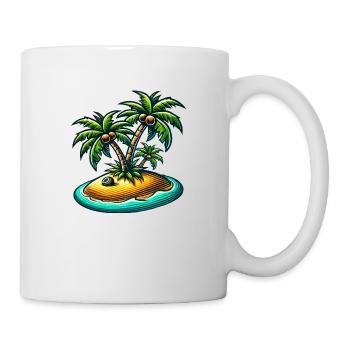 insel palmen - Tasse - Weiß - Rechts