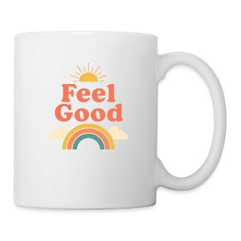 Retro Sun & Rainbow Design - Feel Good - Mug - white - Right