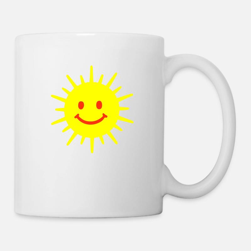 Sonne Lachen Sommer - Tasse - Weiß