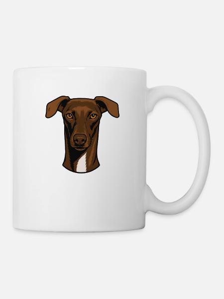 Galgo Español Head Portrait - 20250604 - Mug - white