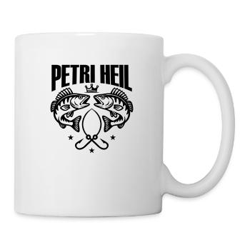 Petri Heil Fischen - Tasse - Weiß - Rechts