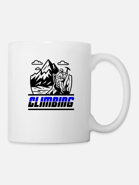 Bergsteigen Symbol - Tasse - Weiß