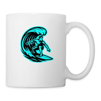 Surfer Welle Surfen - Tasse - Weiß - Rechts
