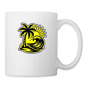 Palmier d’été de l’île - Mug blanc - blanc - Droite