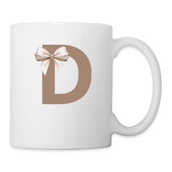 Buchstabe D Knoten - Tasse - Weiß - Rechts