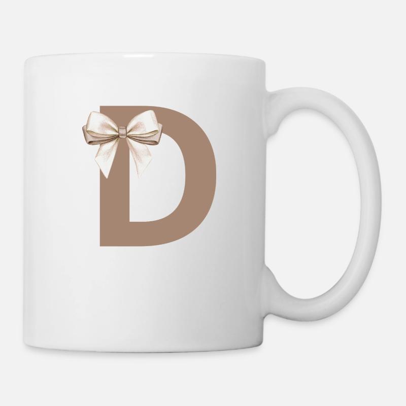 Buchstabe D Knoten - Tasse - Weiß