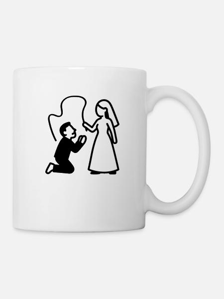 Ehepaar Hochzeit Peitsche - Tasse - Weiß