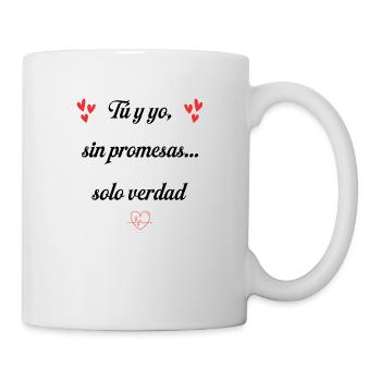 T y yo sin promesas solo verdad, LOVE ,TRUTH. - Mug blanc - blanc - Droite