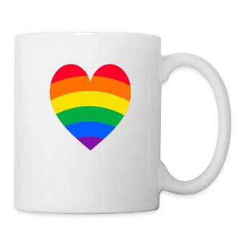 Rainbow Heart - Mug - white - Right