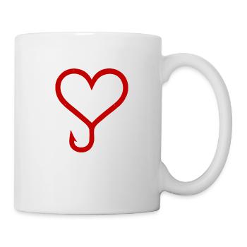 Fishhook Heart | Angler's heart - Mug - white - Right
