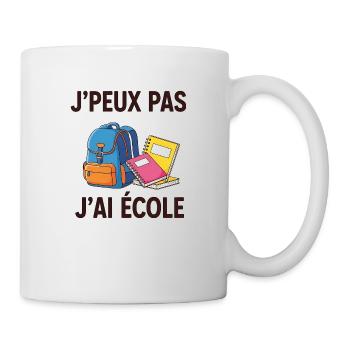 Ich kann keine Schule haben - Tasse - Weiß - Rechts