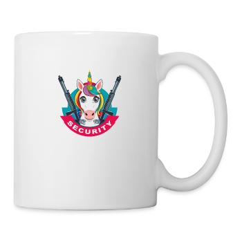 Sécurité des licornes - Mug blanc - blanc - Droite