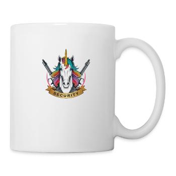 Sécurité des licornes - Mug blanc - blanc - Droite