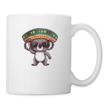 Koala Comic Funny Sombrero - Mug - white - Right