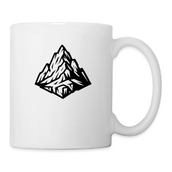 Icône du sommet de la montagne - Mug blanc - blanc - Droite