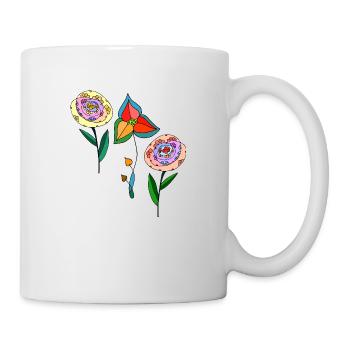 Fleur - Mug blanc - blanc - Droite