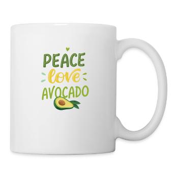 Paix amour avocat - Mug blanc - blanc - Droite
