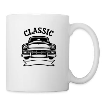 Oldtimer Automobil - Tasse - Weiß - Rechts