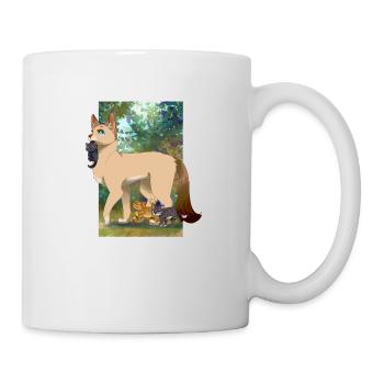Sasha Siam Katze schön mit Kätzchen Baby - Tasse - Weiß - Rechts