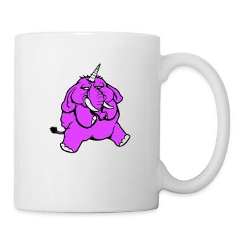 Unicorn, elephant, bad-tempered, angry, sad - Mug - white - Right