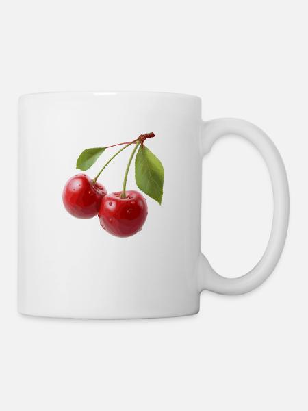 Kirschen - Tasse - Weiß