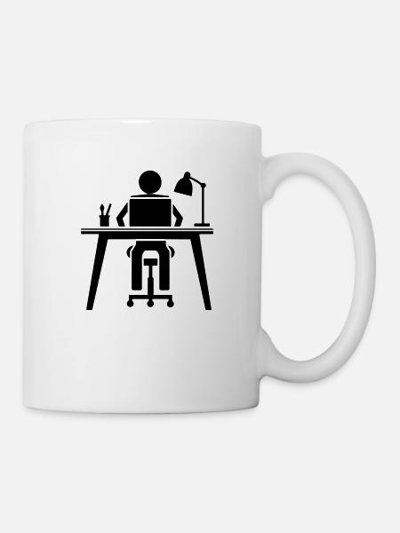 Arbeiten Lernen - Tasse - Weiß