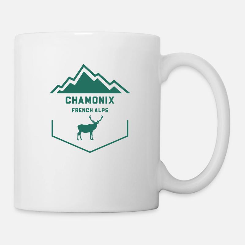 Der Hirsch von Chamonix - Tasse - Weiß
