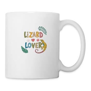 Amoureux des lézards - Mug blanc - blanc - Droite