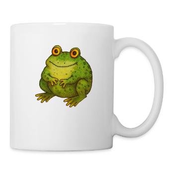 Cute Vintage Green Toad Retro Nature Art - Mug - white - Right