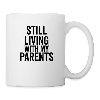 Je vis toujours avec mes parents - Mug blanc - blanc - Droite