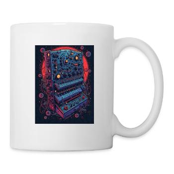 Appareil de musique électronique futuriste - Mug blanc - blanc - Droite
