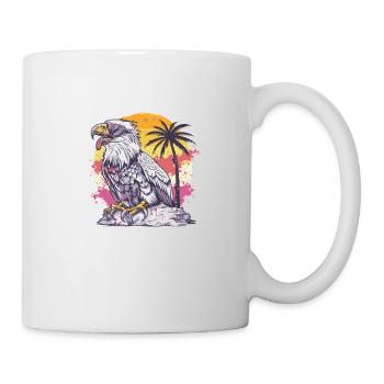 Adler Insel Palme - Tasse - Weiß - Rechts