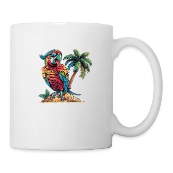 Papagai Insel Palme - Tasse - Weiß - Rechts