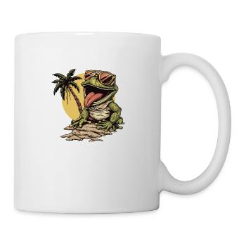 Vacances d’été Frog - Mug blanc - blanc - Droite