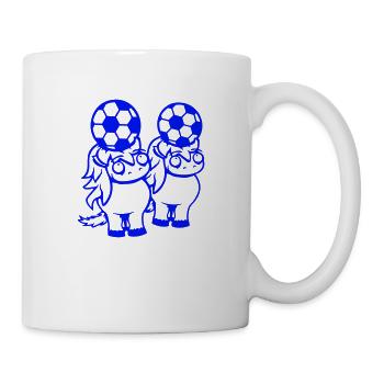 Pferde Fußball Team Ball spiel Kopfball Verein Fan - Tasse - Weiß - Rechts