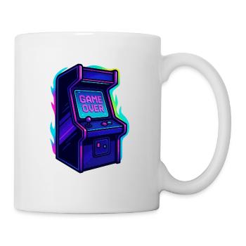 Neon Arcade Game Over Illustration - Mug - white - Right