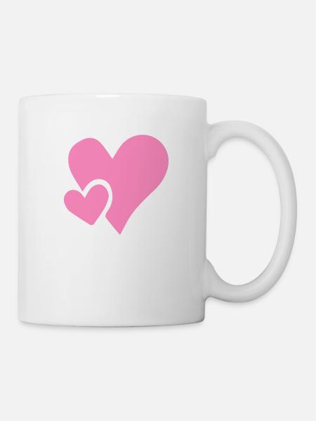 herzen - Tasse - Weiß