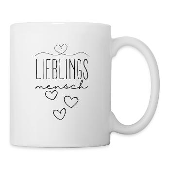 Lieblingsmensch Herz - Tasse - Weiß - Rechts