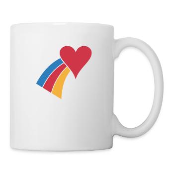 Coeur Arc-en-Ciel - Mug blanc - blanc - Droite