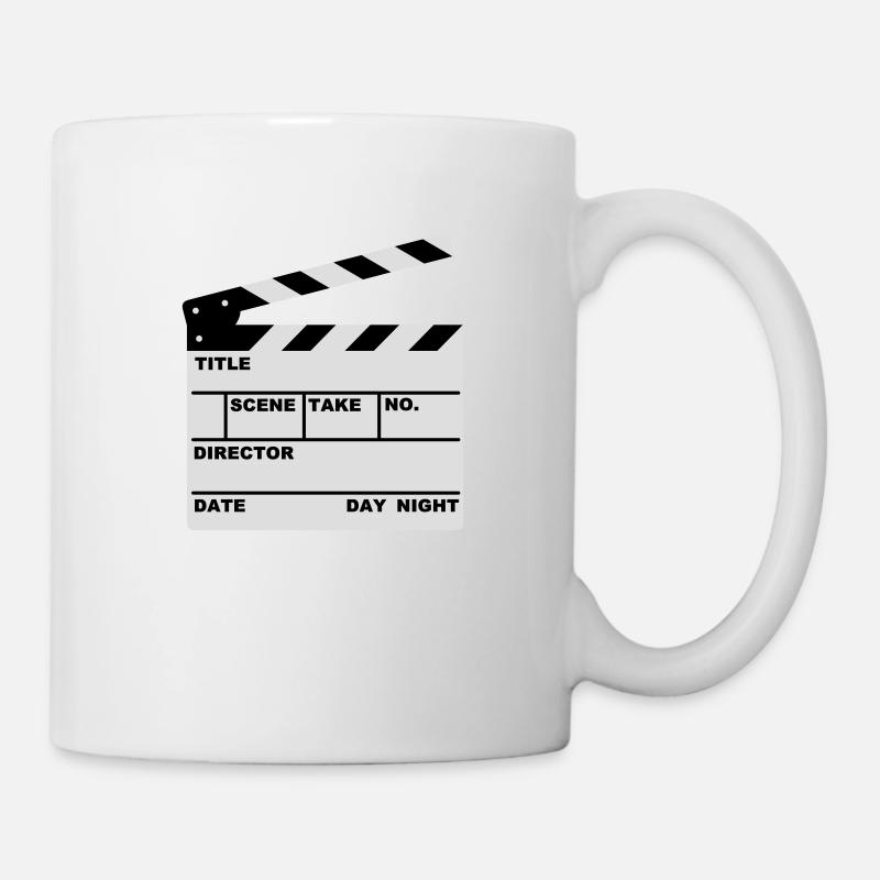 clapperboard (writable flex) - Mug - white