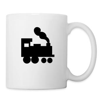 Zug - Bahn - Lok - Lokomotive - Tasse - Weiß - Rechts
