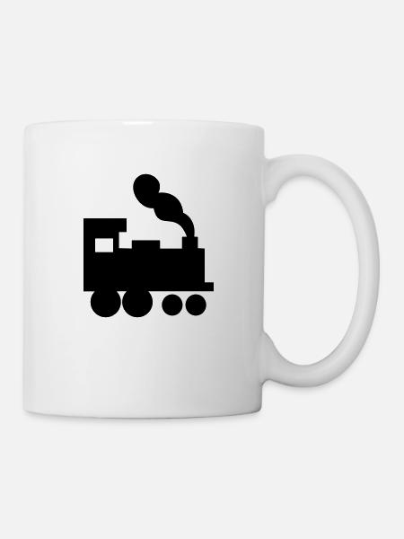 Zug - Bahn - Lok - Lokomotive - Tasse - Weiß