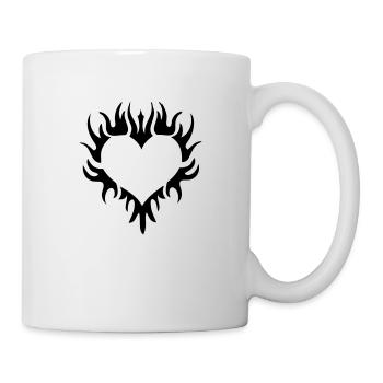 Tribal tattoo heart - Tasse - Weiß - Rechts