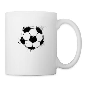 Fußball / Football (Grunge-Style) - Tasse - Weiß - Rechts