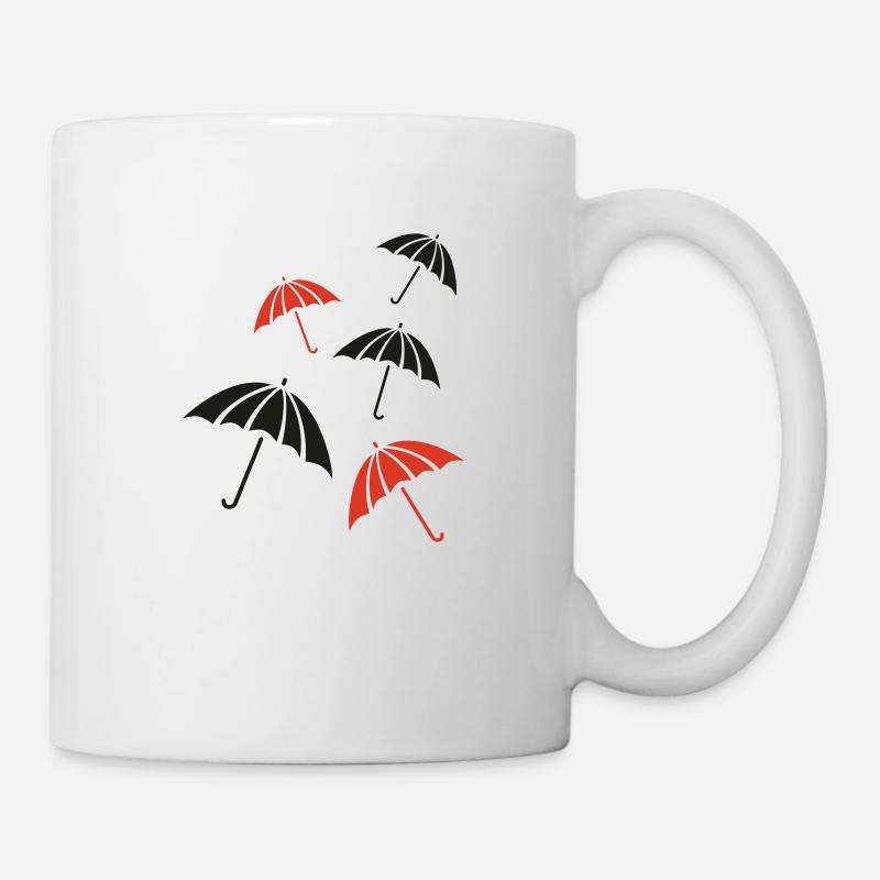 Pluie parapluie - Mug blanc - blanc